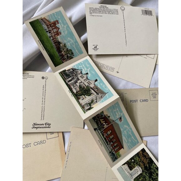 Vintage Missouri Postcards Lot Of 12 With Fold-Out Set - Picture 6 of 7